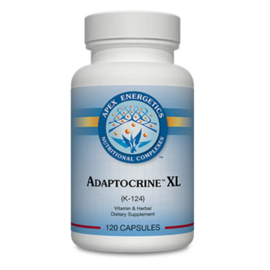 Apex Energetics Adaptocrine XL K-124 bottle with 120 capsules dietary supplement